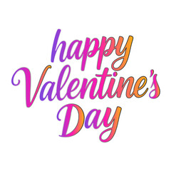happy valentine day typography design