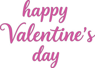 happy valentine day typography design