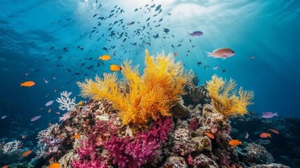 Obraz premium Vibrant Coral Reef Ecosystem Underwater Paradise