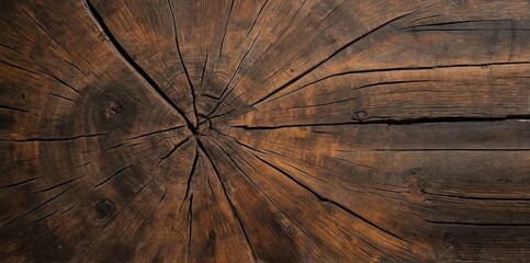 Dark Wood Texture Background Surface Top View. Old and Weathered. Detailed Grain Texture. Natural Organic Texture. Deep Dark Tones. Ideal for Rustic or Vintage Backgrounds. Textured Designs Template