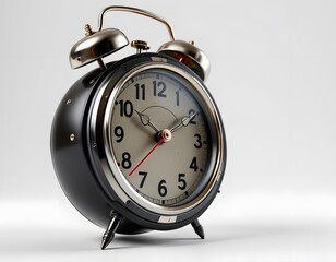 Vintage Black Alarm Clock: Classic Design, Retro Elegance