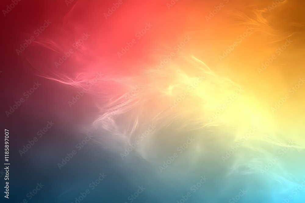 Poster colorful gradient background blends smoothly with soft light and texture