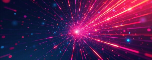 Fototapeta premium Geometric radiating lines, vector backdrop, dynamic effect, art, style