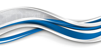 Fototapeta premium Abstract Blue and White Wave Background