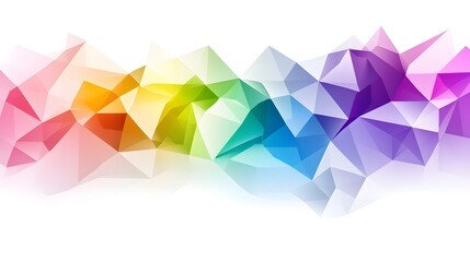 Rainbow Low Poly Abstract Background