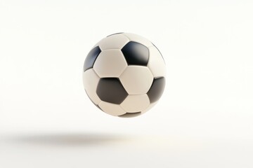 Naklejka premium soccer ball, matte, isolated on white, floating in the air