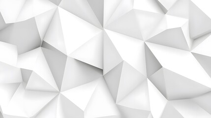 Fototapeta premium Abstract White Low Poly Background Texture