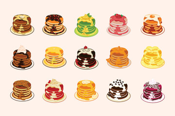 National Pancake Day Illustration Pack