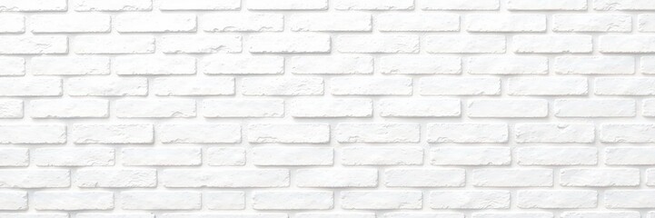 Fototapeta premium Clean white brick wall texture, ideal backdrop , minimalist, office, bright