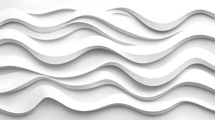 Obraz premium Abstract White Wave Background D Wavy Pattern Texture