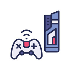 gaming console icon. vector filled color icon for your website, mobile, presentation, and logo design.