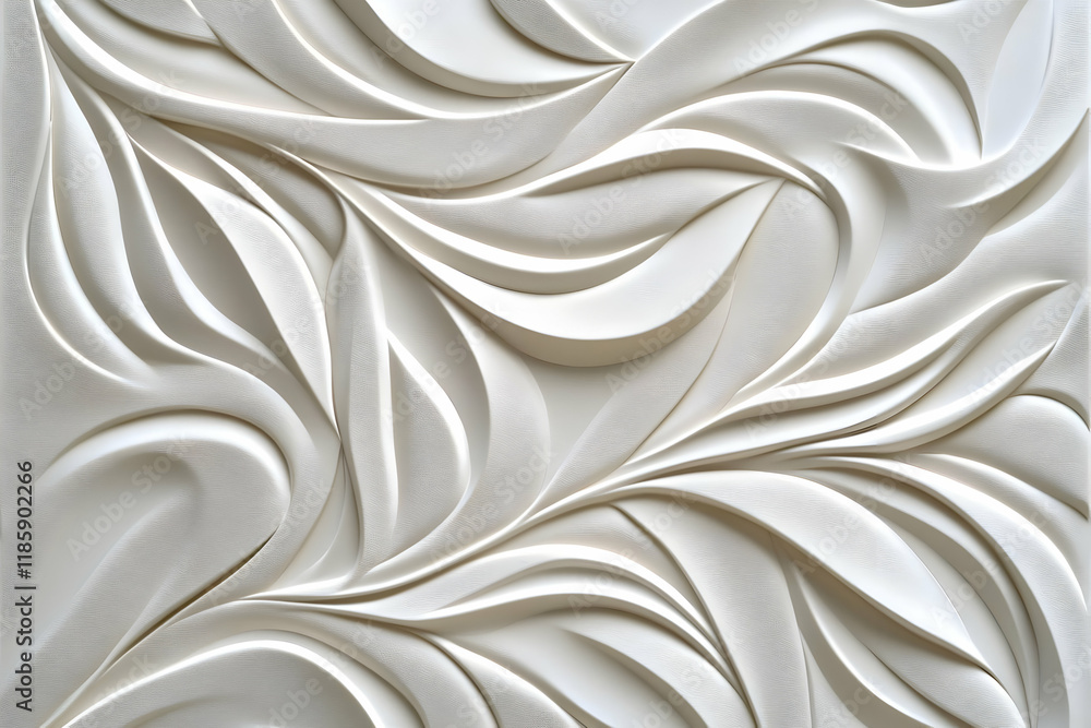 Aufkleber white abstract design flows smoothly across background texture creates elegant ambiance
