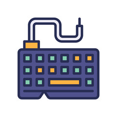 keyboard icon. vector filled color icon for your website, mobile, presentation, and logo design.