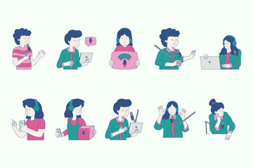 Podcast People Illustration Pack 2