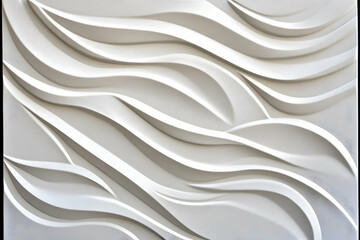 White Wavy Wall Creates a Smooth Texture Background Seamlessly