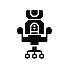 gaming chair icon. vector glyph icon for your website, mobile, presentation, and logo design.