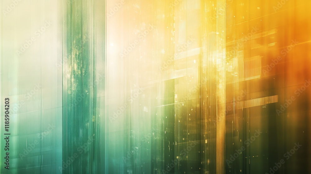 Poster abstract colorful background with vertical lines and light effects