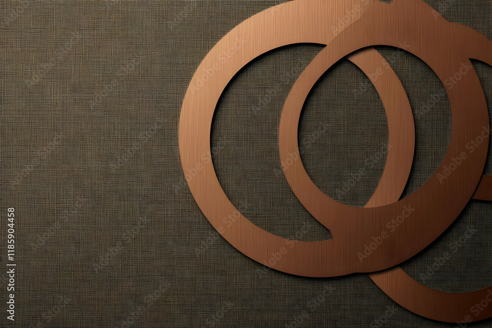 Poster abstract background creates circular design with brown textures seamlessly