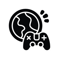 online gaming icon. vector glyph icon for your website, mobile, presentation, and logo design.