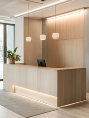 Modern Minimalist Office Reception Desk Design