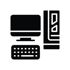 gaming pc icon. vector glyph icon for your website, mobile, presentation, and logo design.