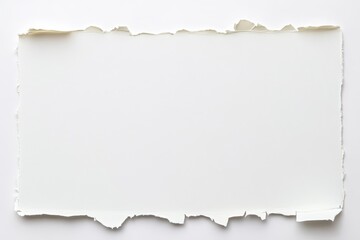 Obraz premium Torn paper frame, white background, studio shot, design element (1)