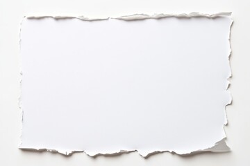 Obraz premium Torn paper frame, white background, studio shot, message space (2)