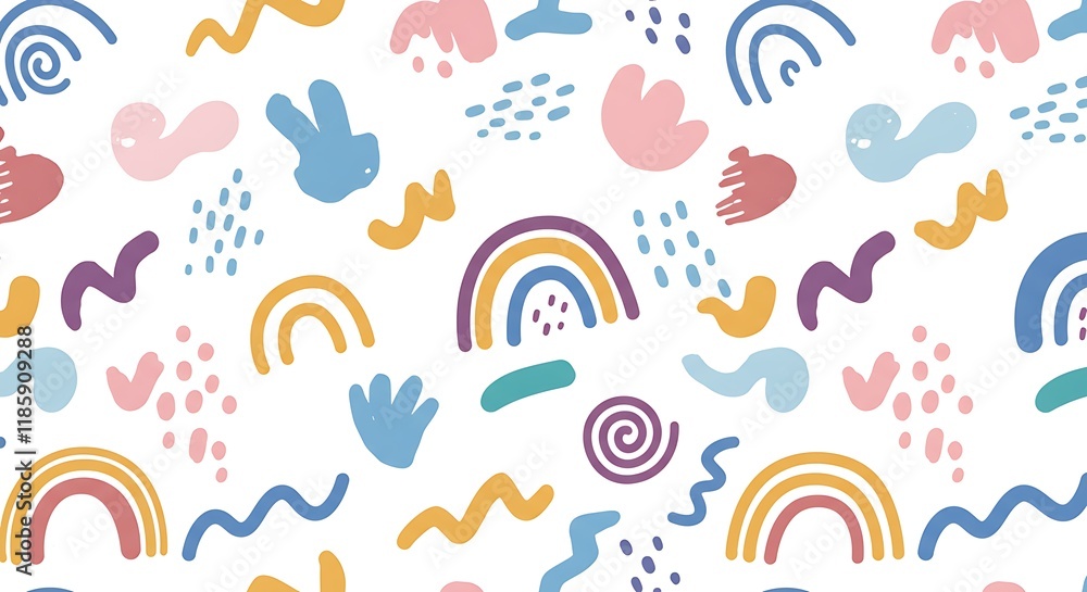Aufkleber abstract background with hand drawn pattern design