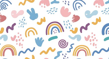 Abstract background with hand drawn pattern design
