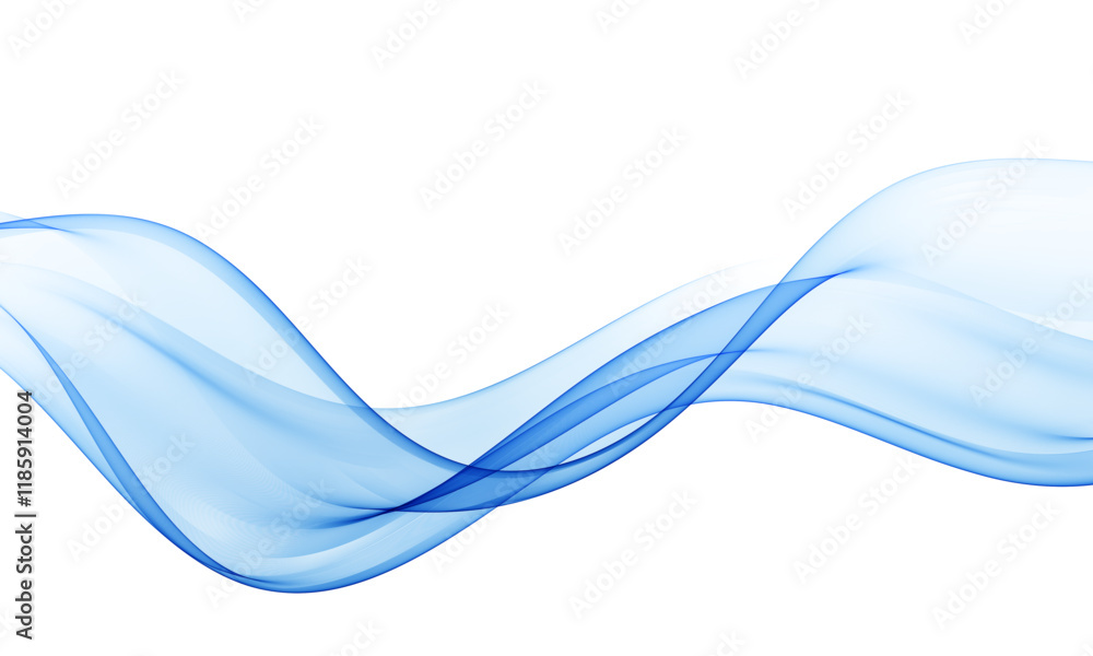 Canvas Prints blue colored abstract wave flow.