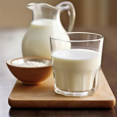 tasty healthy dairy products on a table