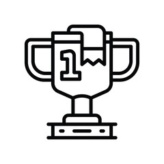 trophy icon. vector line icon for your website, mobile, presentation, and logo design.