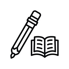 pencil icon. vector line icon for your website, mobile, presentation, and logo design.