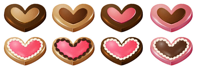 illustrator heart shaped cookie valentine