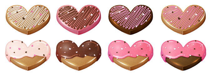 illustrator heart shaped cookie valentine