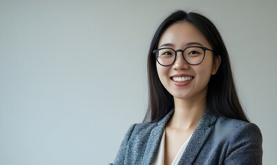 an asian employee 30 years old working as HR Tech, Generative AI 