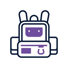 backpack icon. vector dual tone icon for your website, mobile, presentation, and logo design.