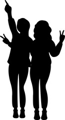 International Friendship Day Silhouette