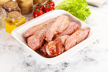 Marinated Duck wings for barbecue