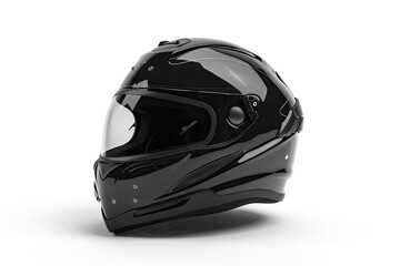 Ultra Hd Image of Black Sports Helmet Isolated on White Background