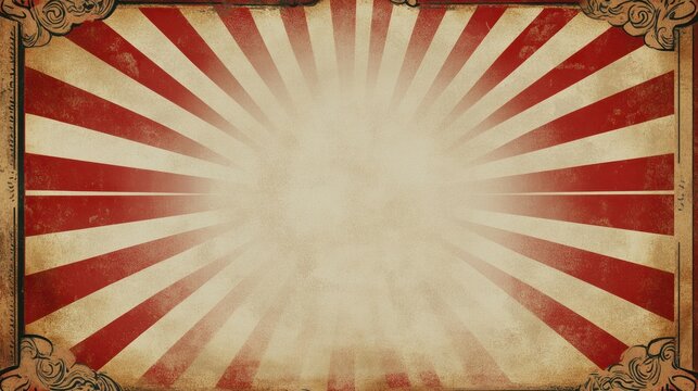 Vintage Red Sunburst Poster Background Design