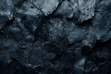 Dark, textured stone wall background; rough surface, close-up