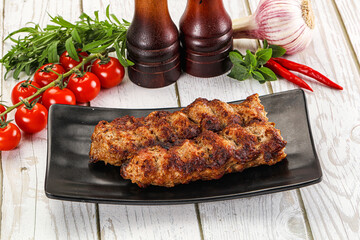 Chicken kebab minced meat and spices