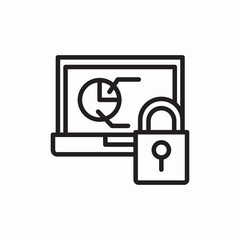 computer security lock icon vector sign