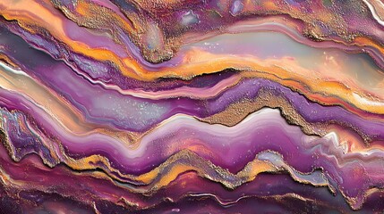 Obraz premium Abstract Purple Gold Marble Texture Background
