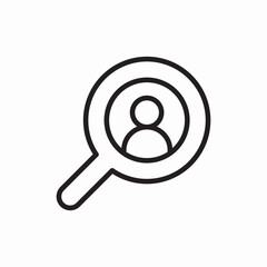 search profile candidate icon vector sign
