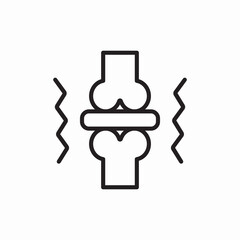 joint bone pain icon vector sign