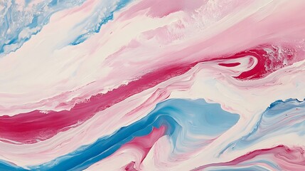 Fototapeta premium Abstract Pink Blue White Acrylic Painting Texture