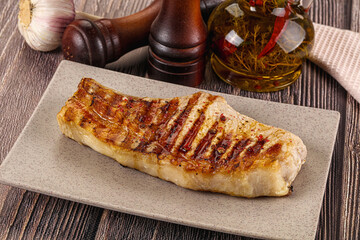 Tasty hot grilled pork loin
