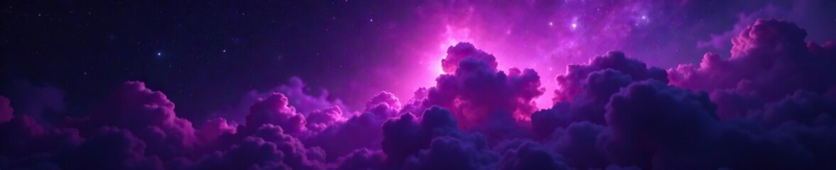 Obraz premium Light purple nebula clouds against a black background, ethereal, nebulas, dark space